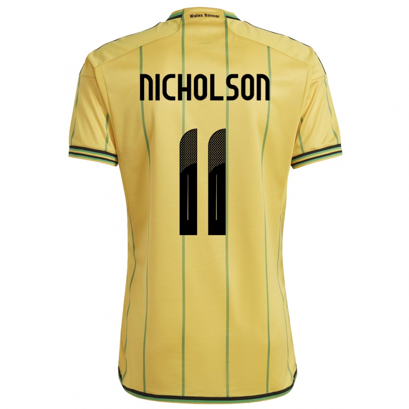 Kandiny Női Jamaica Shamar Nicholson #11 Sárga Hazai Jersey 24-26 Mez Póló Ing