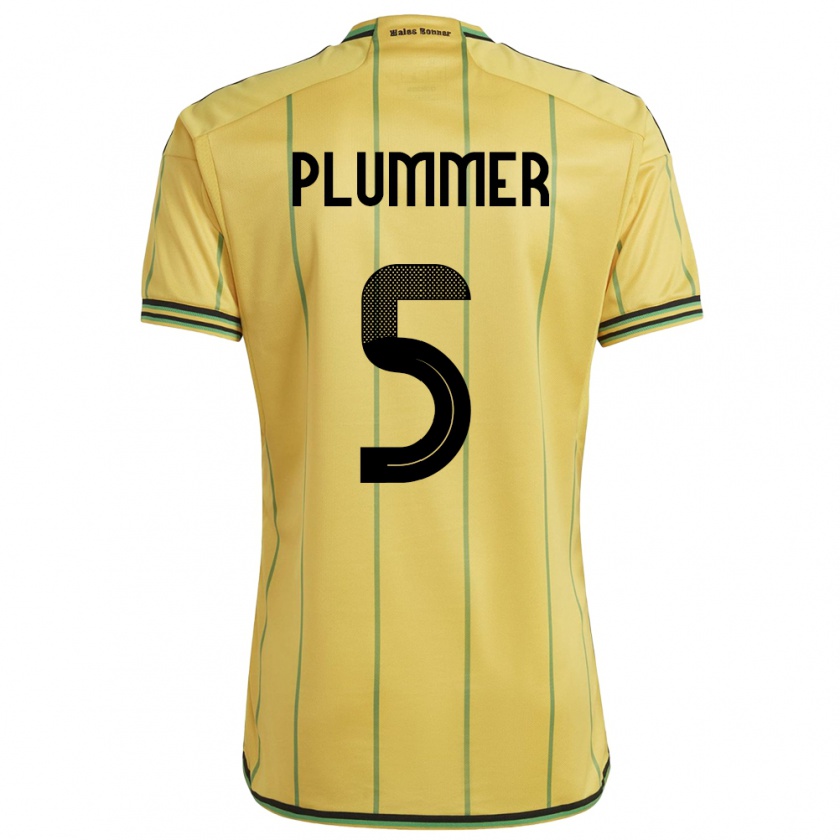 Kandiny Női Jamaica Konya Plummer #5 Sárga Hazai Jersey 24-26 Mez Póló Ing