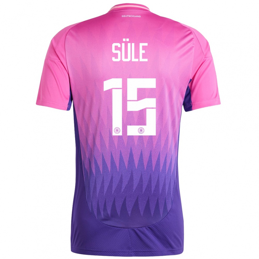 Kandiny Női Németország Niklas Sule #15 Pink Lila Idegenbeli Jersey 24-26 Mez Póló Ing