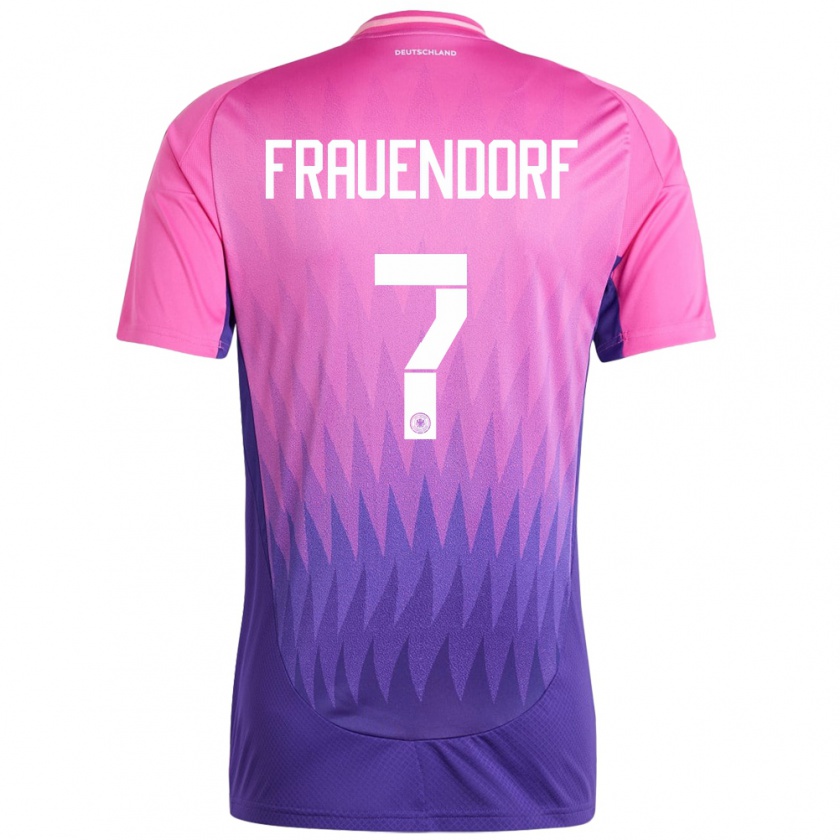 Kandiny Női Németország Melkamu Frauendorf #7 Pink Lila Idegenbeli Jersey 24-26 Mez Póló Ing