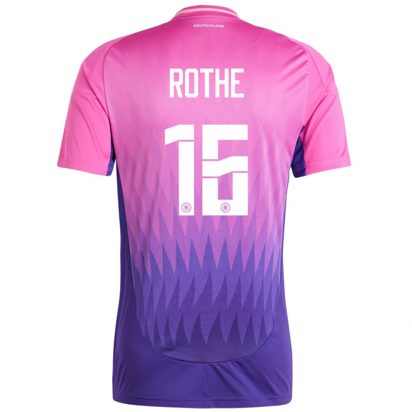 Kandiny Női Németország Tom Rothe #16 Pink Lila Idegenbeli Jersey 24-26 Mez Póló Ing