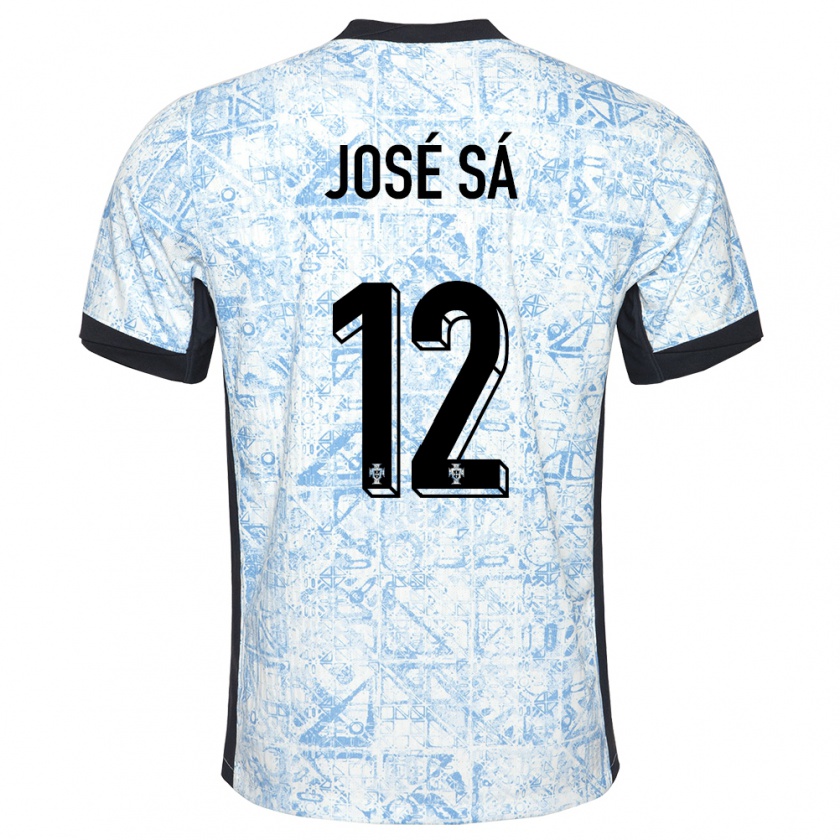 Kandiny Női Portugália Jose Sa #12 Krémkék Idegenbeli Jersey 24-26 Mez Póló Ing