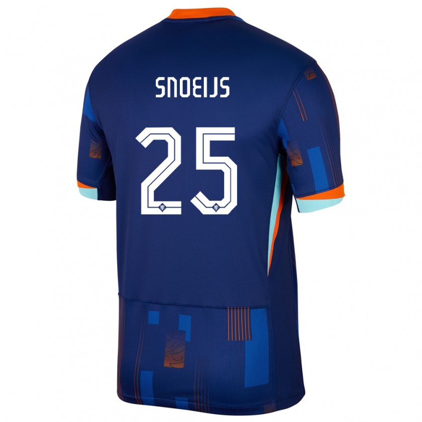 Kandiny Női Hollandia Katja Snoeijs #25 Kék Idegenbeli Jersey 24-26 Mez Póló Ing