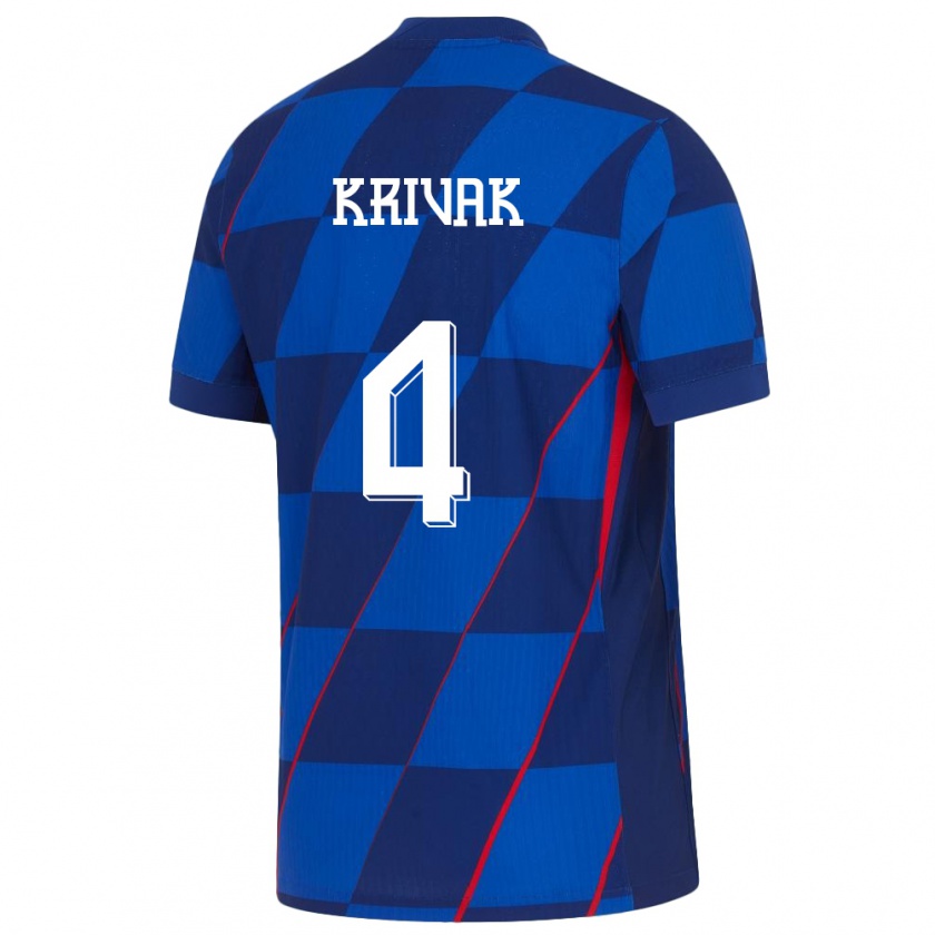 Kandiny Női Horvátország Fabijan Krivak #4 Kék Idegenbeli Jersey 24-26 Mez Póló Ing