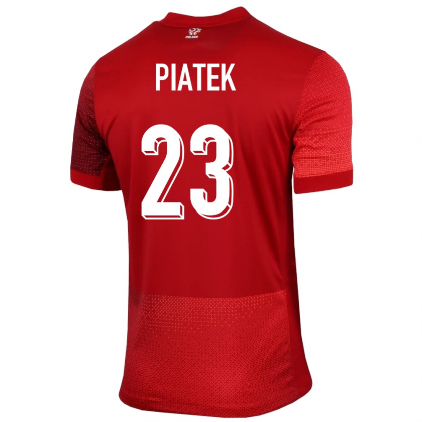 Kandiny Női Lengyelország Krzysztof Piatek #23 Piros Idegenbeli Jersey 24-26 Mez Póló Ing