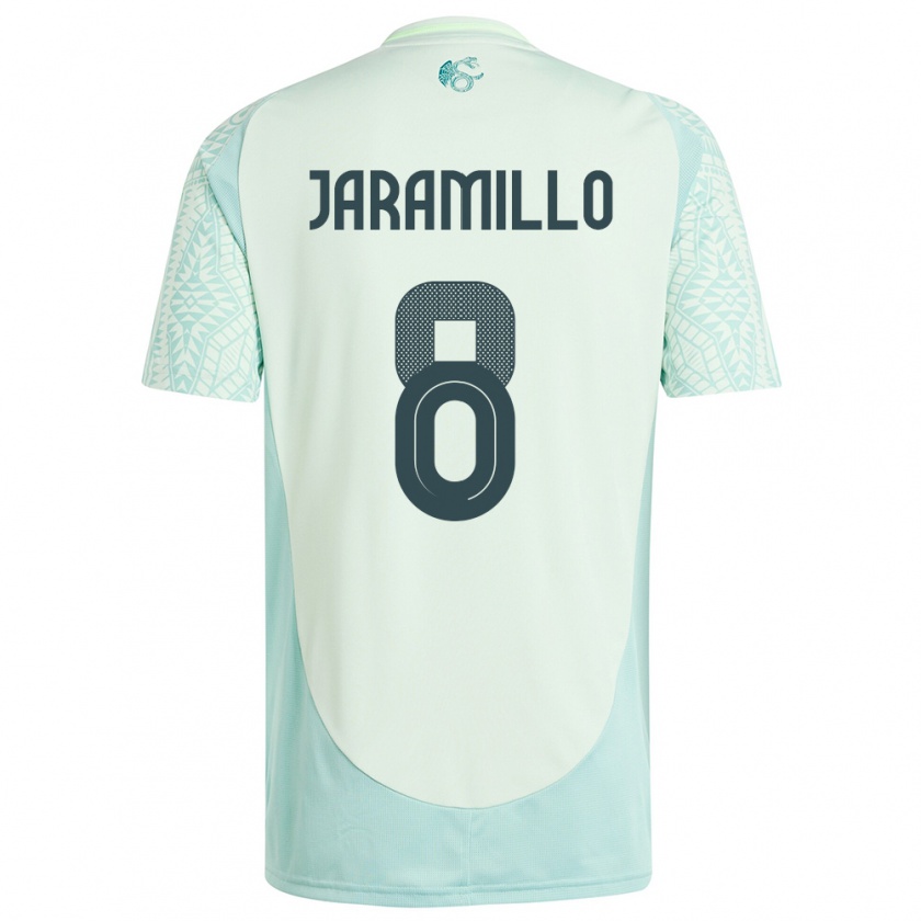 Kandiny Női Mexikó Carolina Jaramillo #8 Vászonzöld Idegenbeli Jersey 24-26 Mez Póló Ing