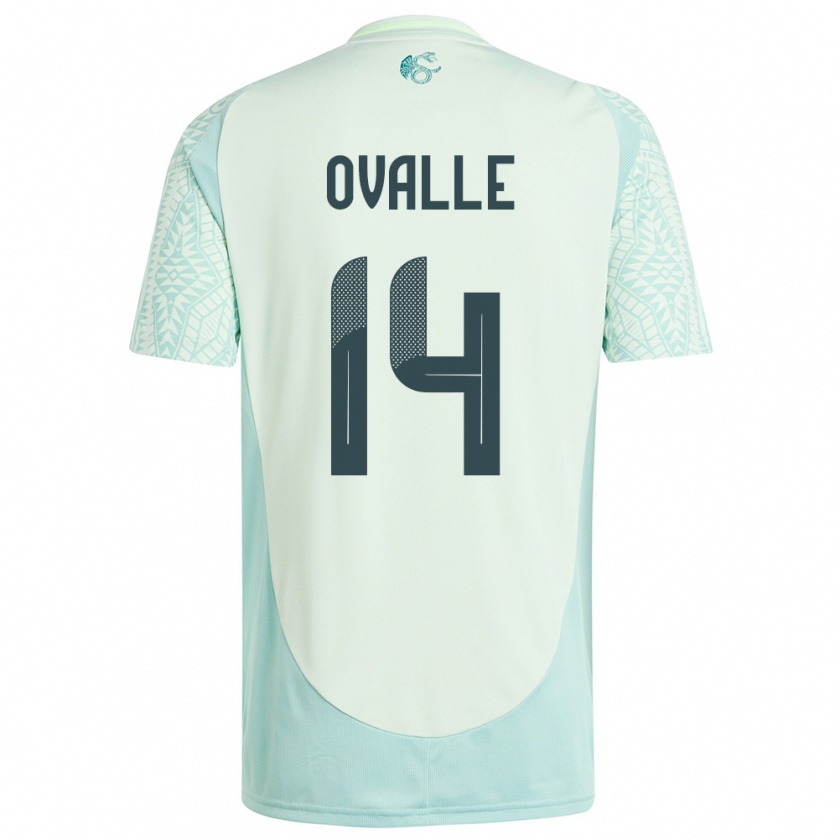 Kandiny Női Mexikó Jacqueline Ovalle #14 Vászonzöld Idegenbeli Jersey 24-26 Mez Póló Ing