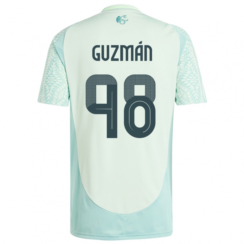 Kandiny Női Mexikó Kinberly Guzman #98 Vászonzöld Idegenbeli Jersey 24-26 Mez Póló Ing