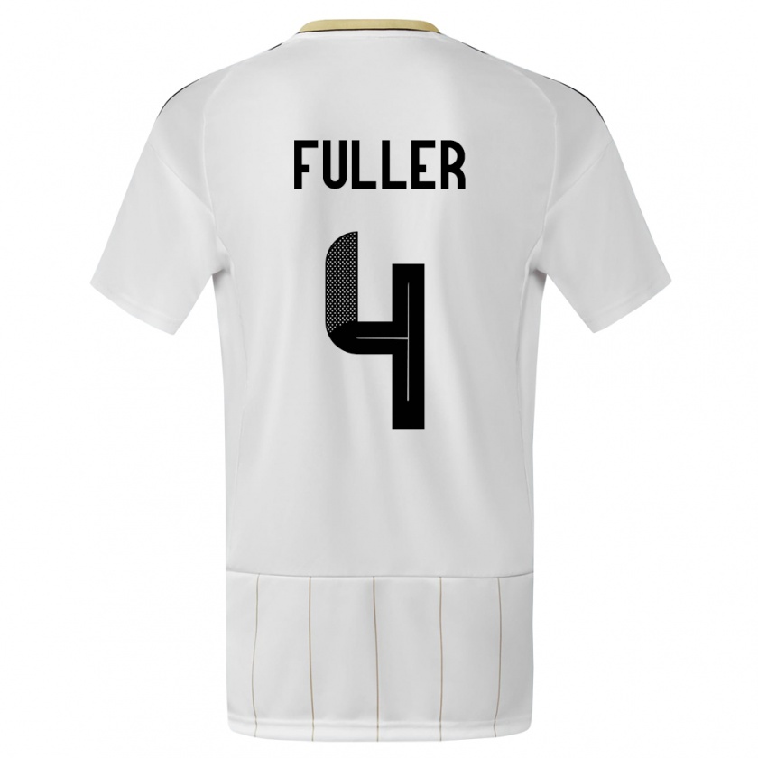 Kandiny Női Costa Rica Keysher Fuller #4 Fehér Idegenbeli Jersey 24-26 Mez Póló Ing