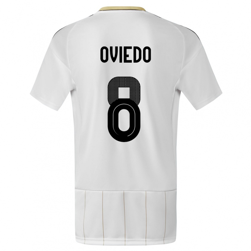 Kandiny Női Costa Rica Bryan Oviedo #8 Fehér Idegenbeli Jersey 24-26 Mez Póló Ing