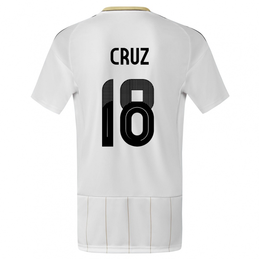 Kandiny Női Costa Rica Aaron Cruz #18 Fehér Idegenbeli Jersey 24-26 Mez Póló Ing