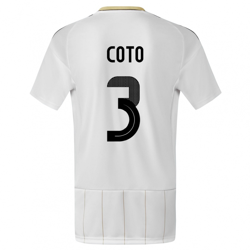 Kandiny Női Costa Rica Maria Coto #3 Fehér Idegenbeli Jersey 24-26 Mez Póló Ing