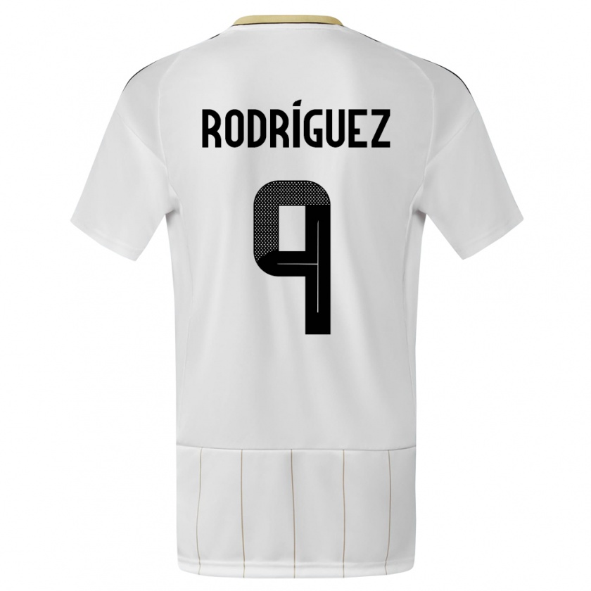 Kandiny Női Costa Rica Doryan Rodriguez #9 Fehér Idegenbeli Jersey 24-26 Mez Póló Ing