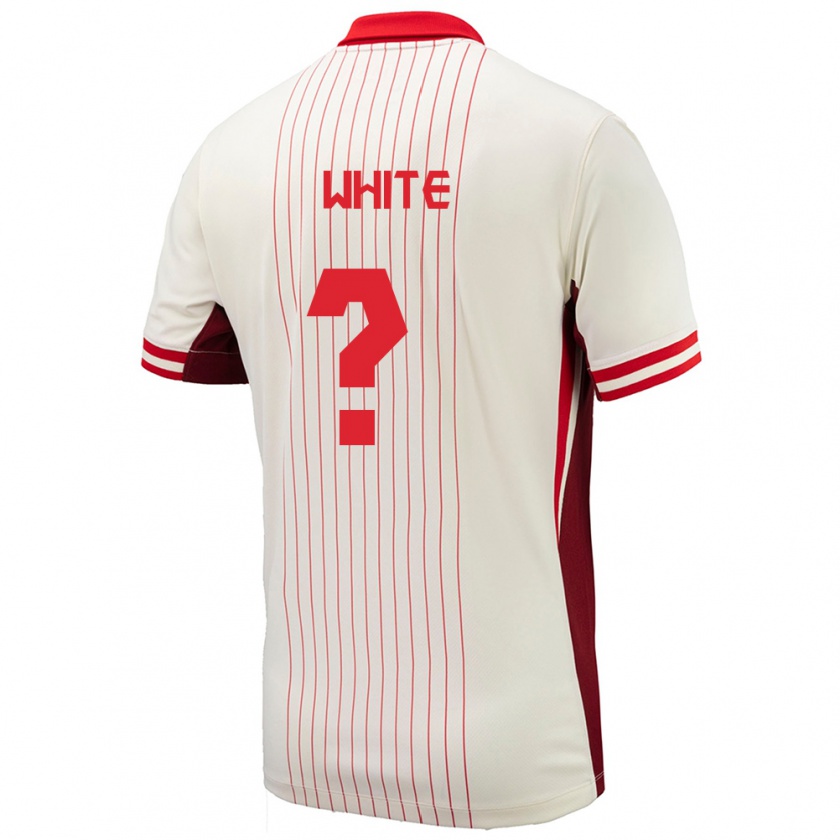 Kandiny Női Kanada Eric White #0 Fehér Idegenbeli Jersey 24-26 Mez Póló Ing