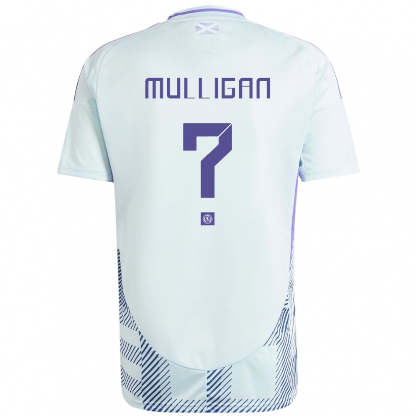 Kandiny Női Skócia Josh Mulligan #0 Világos Menta Kék Idegenbeli Jersey 24-26 Mez Póló Ing