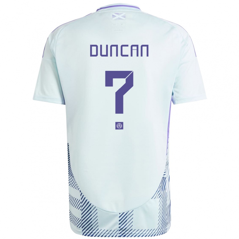 Kandiny Női Skócia Ryan Duncan #0 Világos Menta Kék Idegenbeli Jersey 24-26 Mez Póló Ing