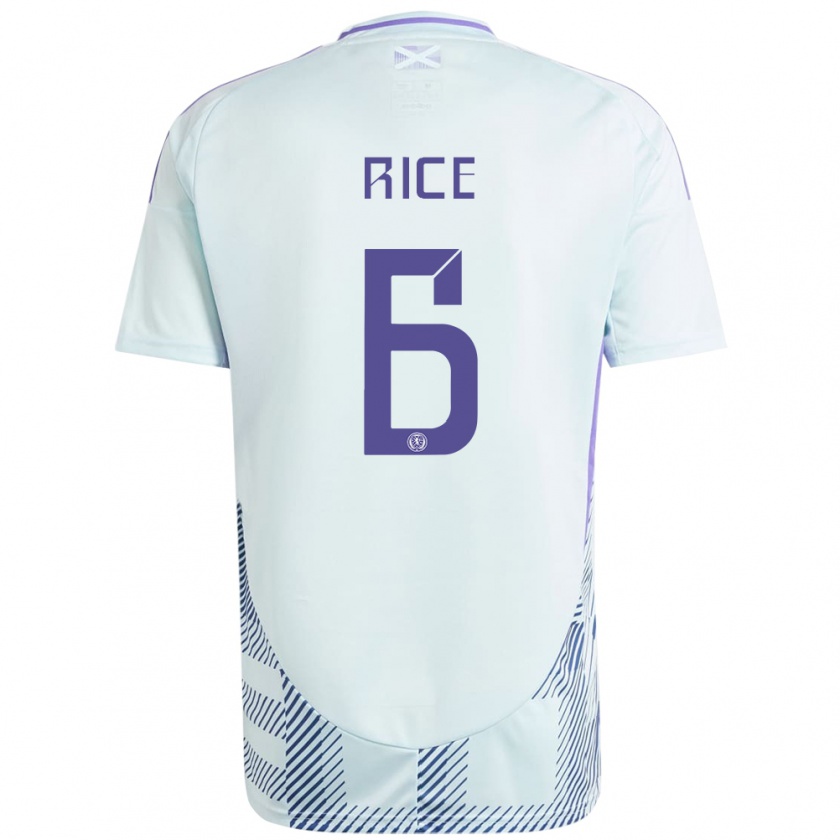 Kandiny Női Skócia Bailey Rice #6 Világos Menta Kék Idegenbeli Jersey 24-26 Mez Póló Ing