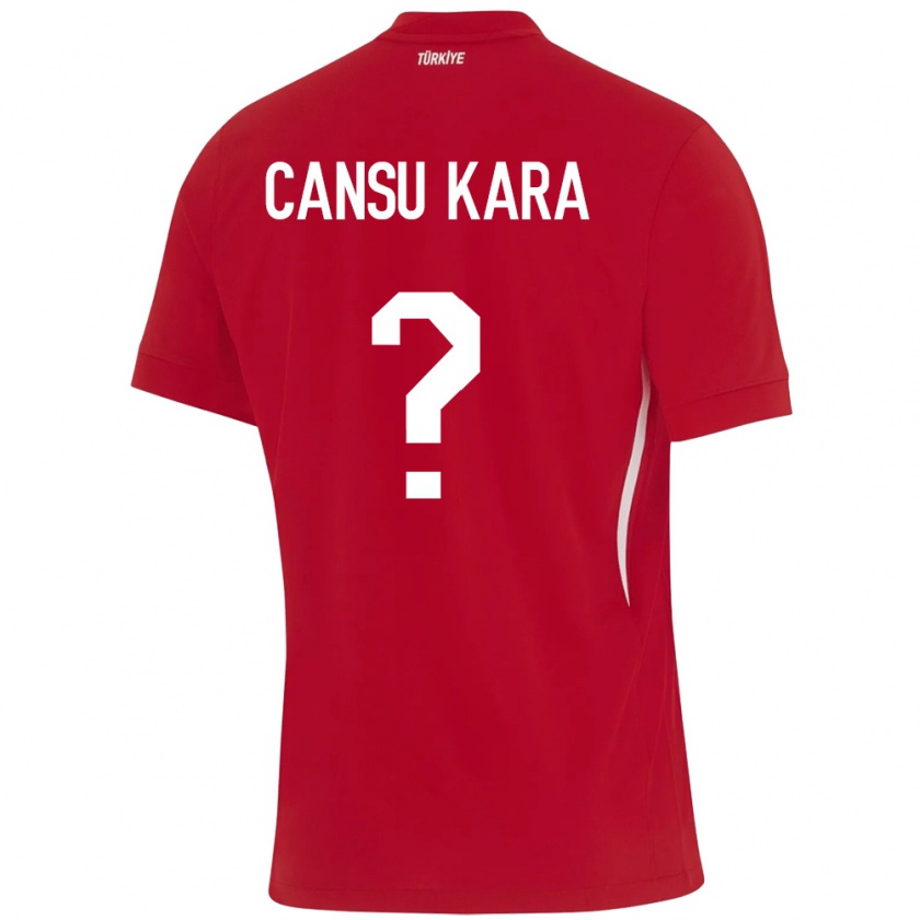 Kandiny Női Törökország İlayda Cansu Kara #0 Piros Idegenbeli Jersey 24-26 Mez Póló Ing