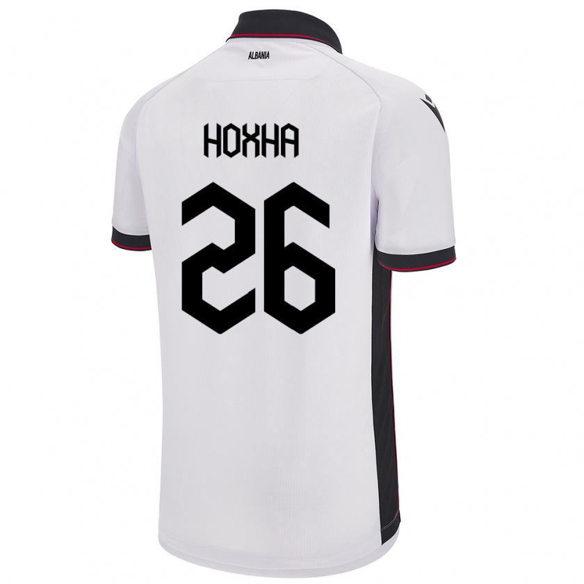 Kandiny Női Albania Arbër Hoxha #26 Fehér Idegenbeli Jersey 24-26 Mez Póló Ing