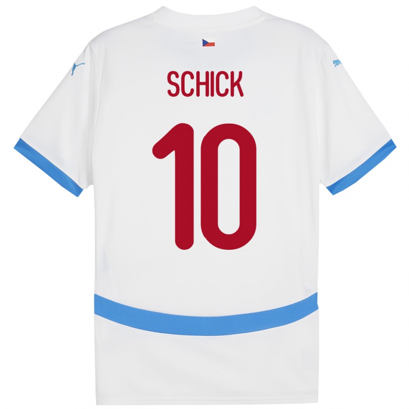 Kandiny Női Csehország Patrik Schick #10 Fehér Idegenbeli Jersey 24-26 Mez Póló Ing