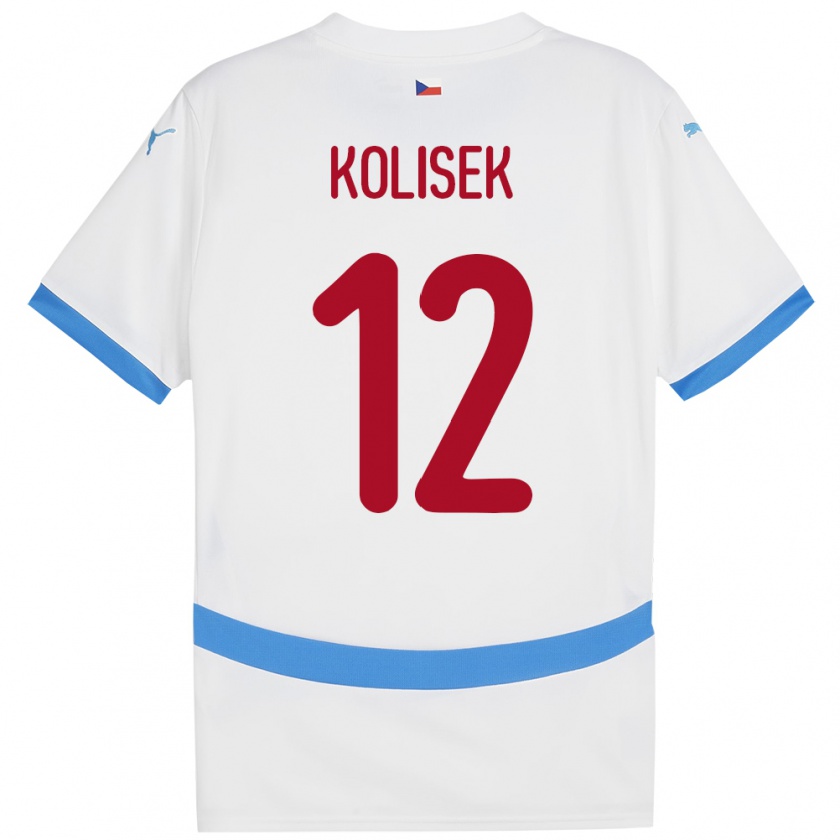 Kandiny Női Csehország Jakub Kolisek #12 Fehér Idegenbeli Jersey 24-26 Mez Póló Ing