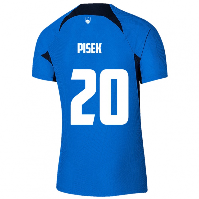 Kandiny Női Szlovénia Jost Pisek #20 Kék Idegenbeli Jersey 24-26 Mez Póló Ing