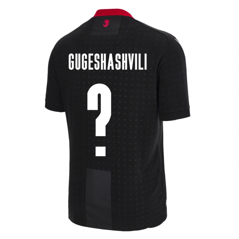 Kandiny Női Grúzia Zaza Gugeshashvili #0 Fekete Idegenbeli Jersey 24-26 Mez Póló Ing