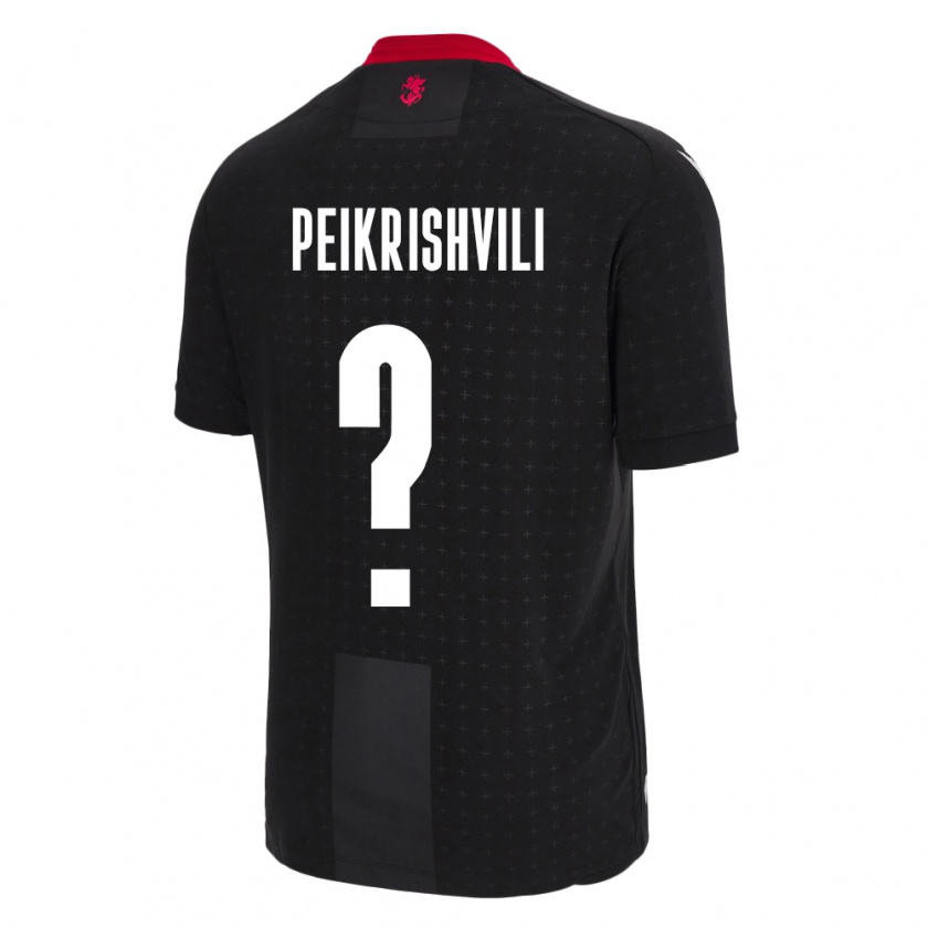 Kandiny Női Grúzia Aleksandre Peikrishvili #0 Fekete Idegenbeli Jersey 24-26 Mez Póló Ing