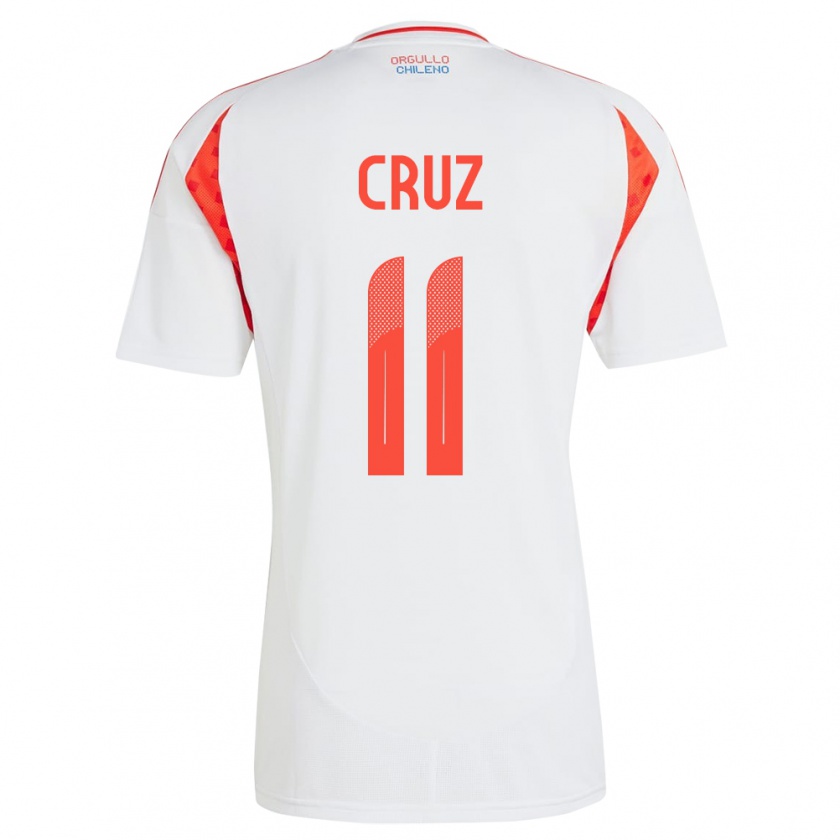 Kandiny Női Chile Joan Cruz #11 Fehér Idegenbeli Jersey 24-26 Mez Póló Ing