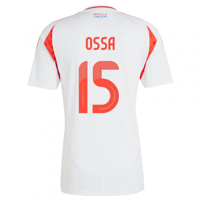 Kandiny Női Chile Diego Ossa #15 Fehér Idegenbeli Jersey 24-26 Mez Póló Ing