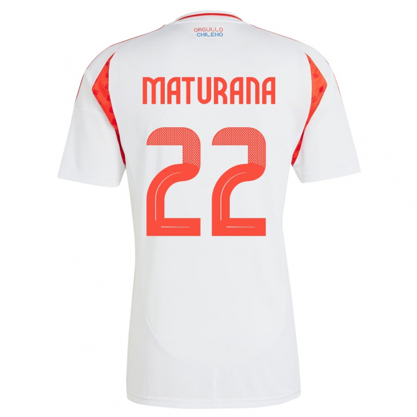 Kandiny Női Chile Martín Maturana #22 Fehér Idegenbeli Jersey 24-26 Mez Póló Ing