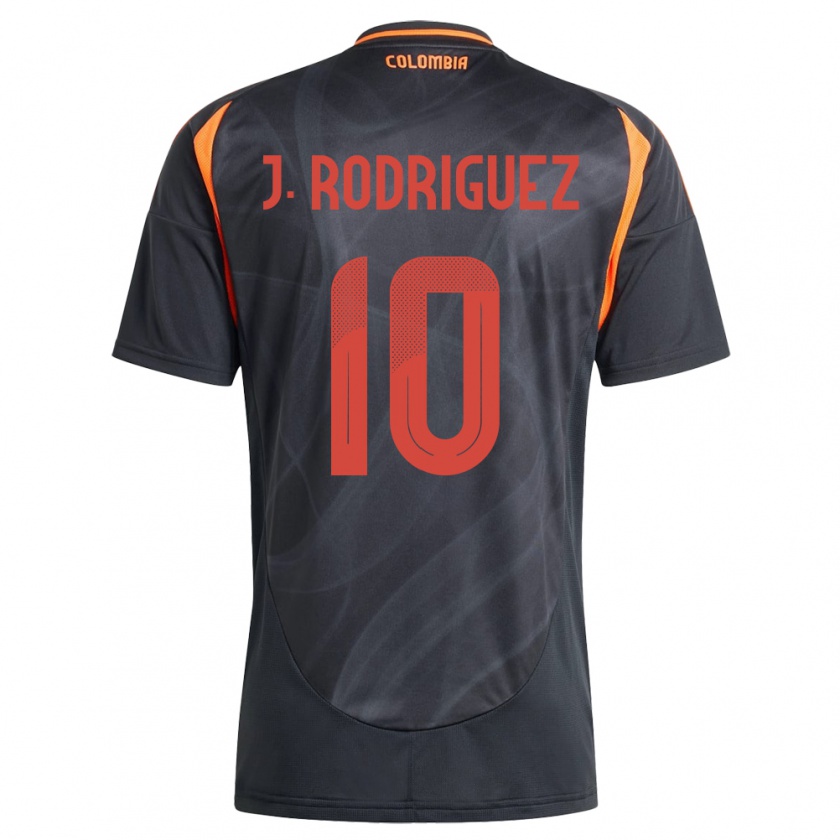 Kandiny Női Kolumbia James Rodríguez #10 Fekete Idegenbeli Jersey 24-26 Mez Póló Ing