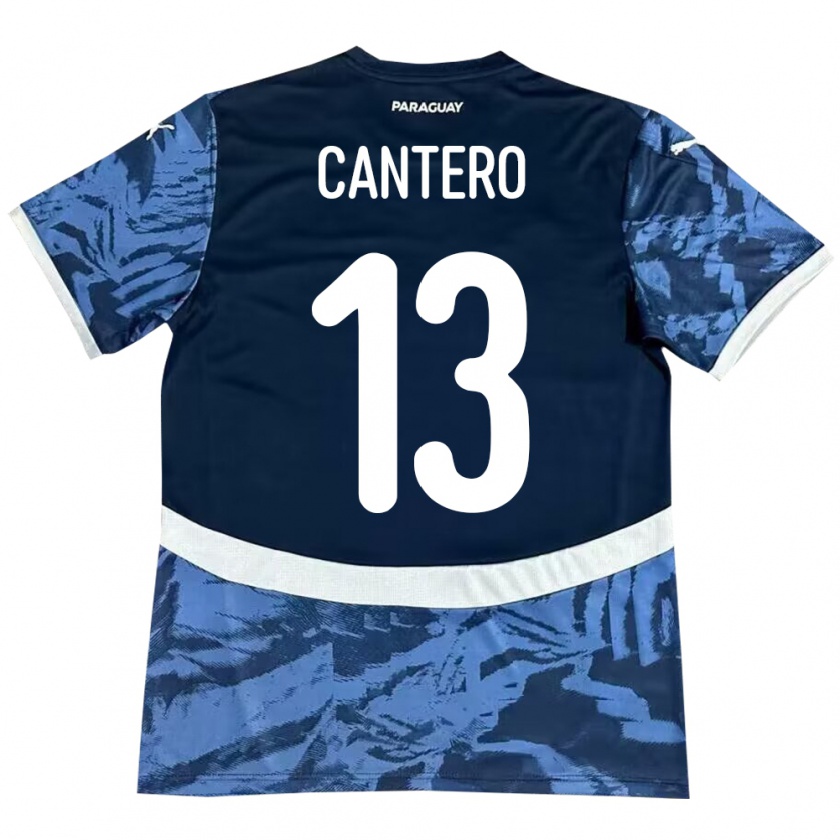 Kandiny Női Paraguay Alexis Cantero #13 Kék Idegenbeli Jersey 24-26 Mez Póló Ing