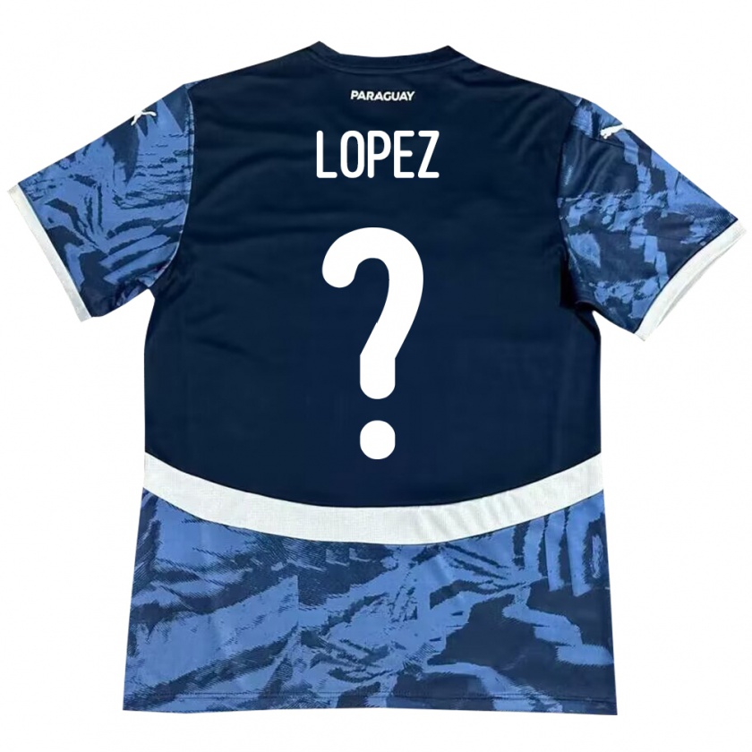 Kandiny Női Paraguay Rodrigo López #0 Kék Idegenbeli Jersey 24-26 Mez Póló Ing