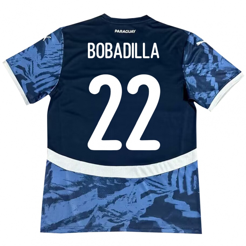 Kandiny Női Paraguay Dylan Bobadilla #22 Kék Idegenbeli Jersey 24-26 Mez Póló Ing