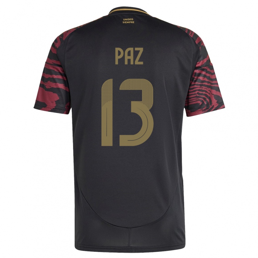 Kandiny Női Peru Braidy Paz #13 Fekete Idegenbeli Jersey 24-26 Mez Póló Ing