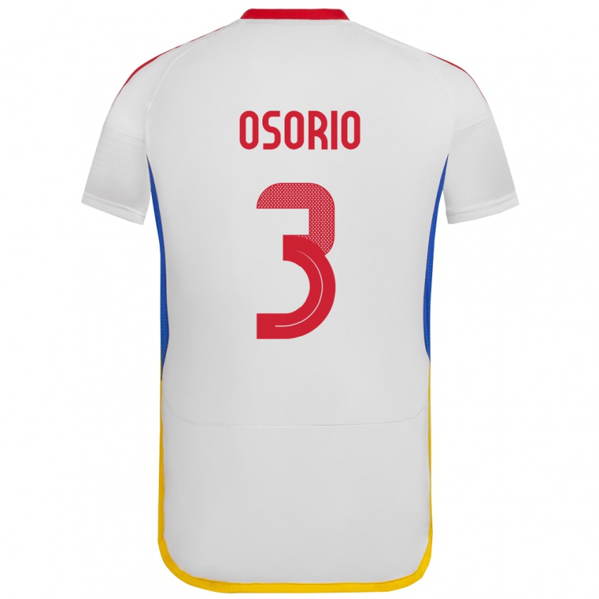 Kandiny Női Venezuela Yordan Osorio #3 Fehér Idegenbeli Jersey 24-26 Mez Póló Ing