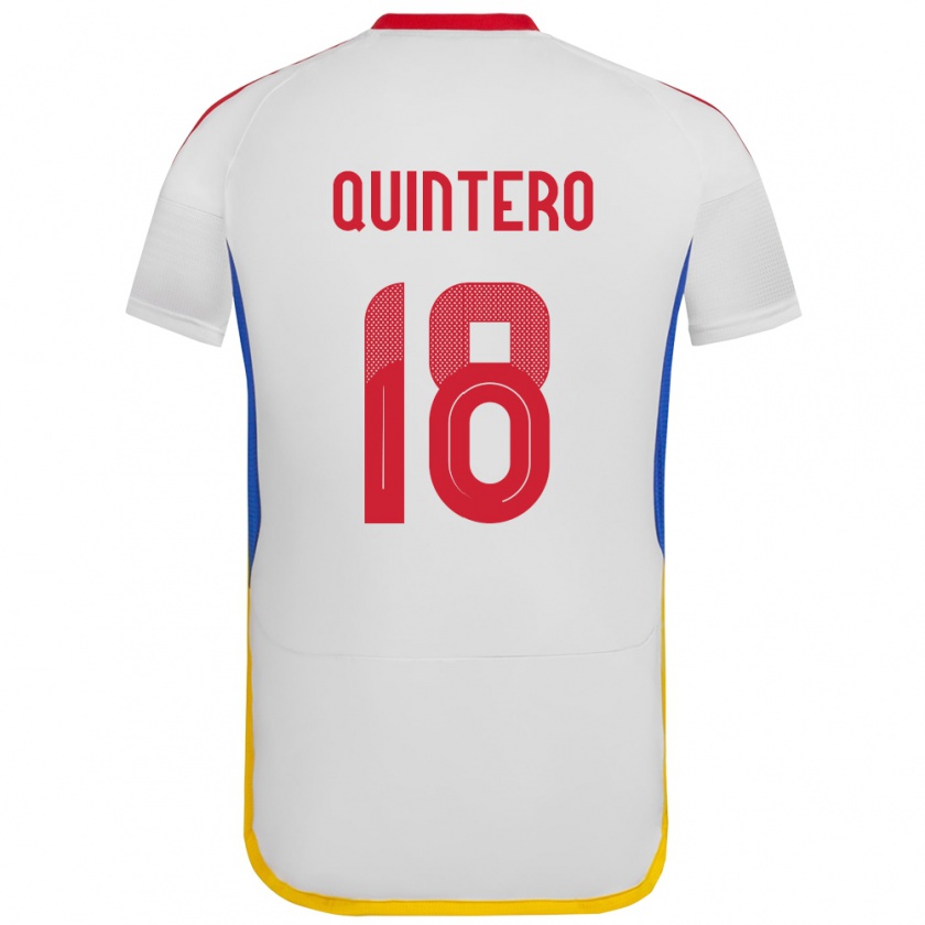 Kandiny Női Venezuela Jesús Quintero #18 Fehér Idegenbeli Jersey 24-26 Mez Póló Ing