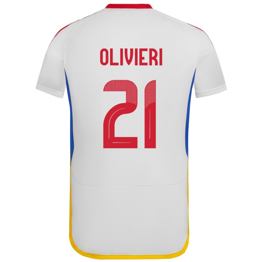 Kandiny Női Venezuela Bárbara Olivieri #21 Fehér Idegenbeli Jersey 24-26 Mez Póló Ing