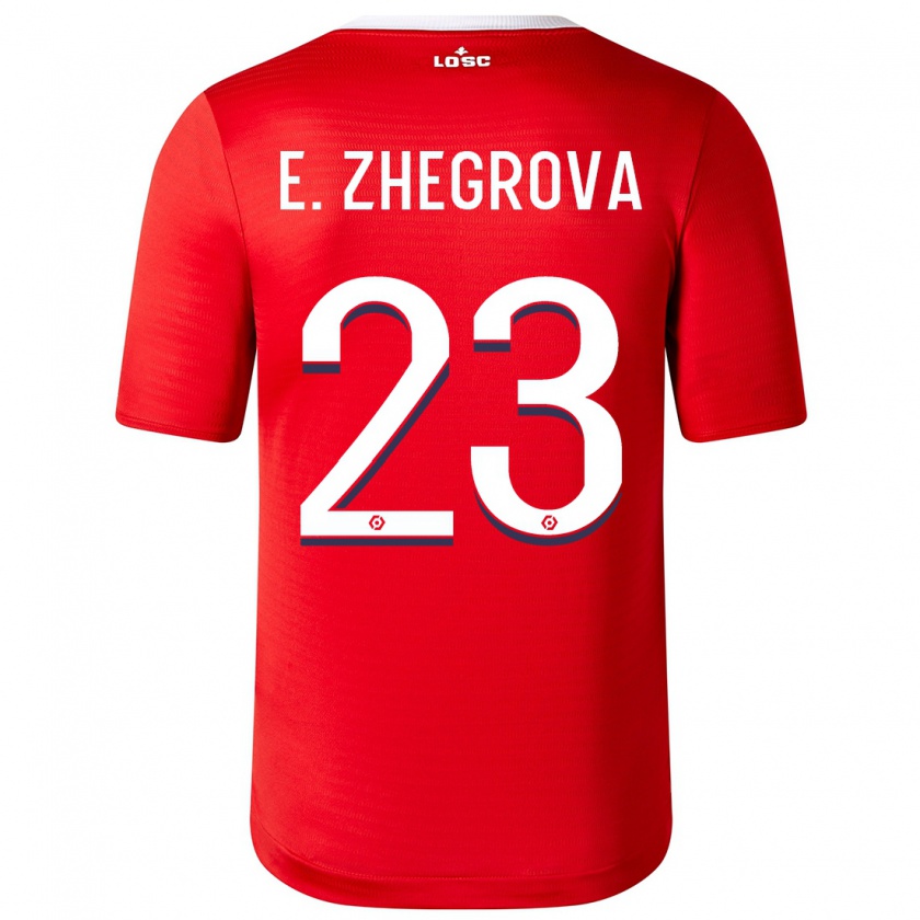 Kandiny Gyermek Edon Zhegrova #23 Piros Hazai Jersey 2023/24 Mez Póló Ing