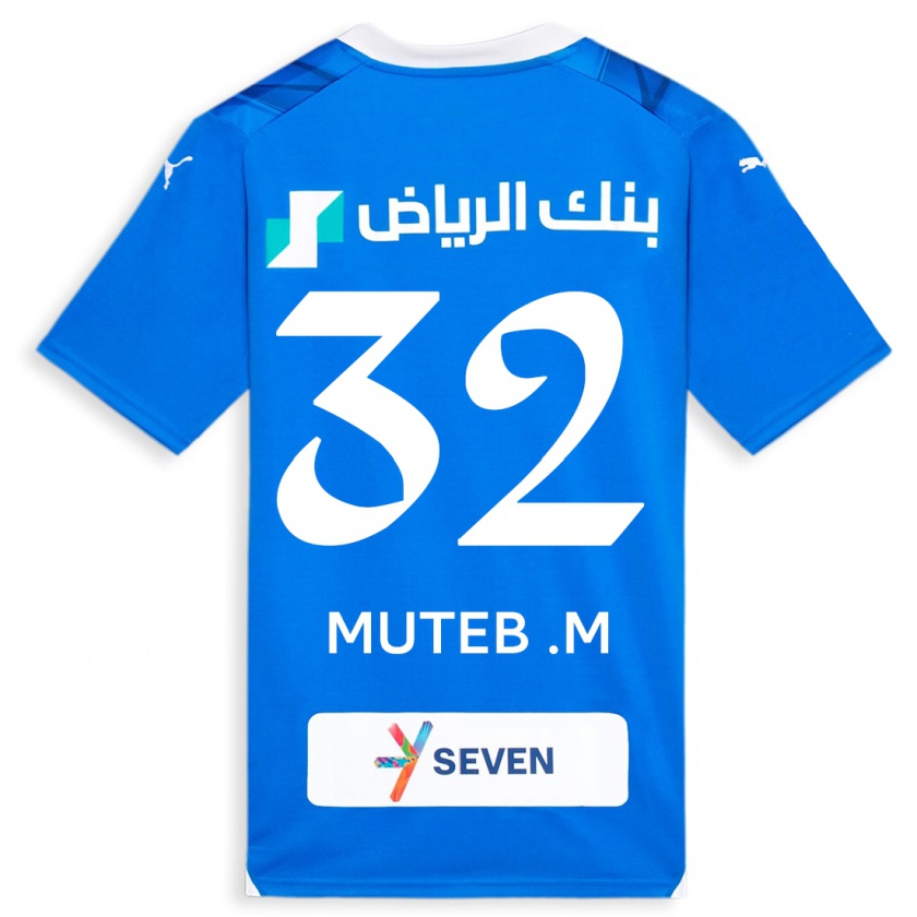 Kandiny Gyermek Muteb Al-Mufarrij #32 Kék Hazai Jersey 2023/24 Mez Póló Ing