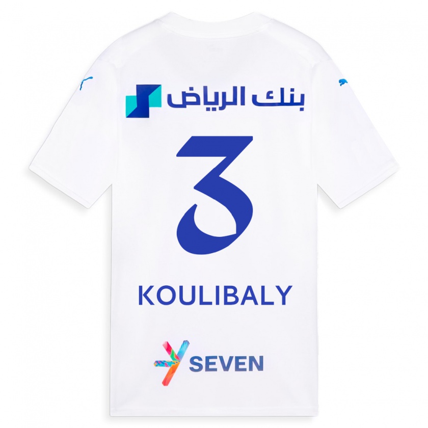 Kandiny Gyermek Kalidou Koulibaly #3 Fehér Idegenbeli Jersey 2023/24 Mez Póló Ing