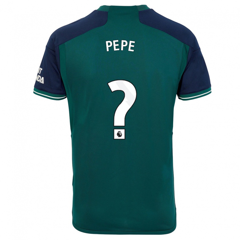 Kandiny Gyermek Nicolas Pépé #0 Zöld Harmadik Számú Jersey 2023/24 Mez Póló Ing