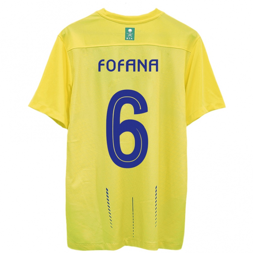 Kandiny Férfi Seko Fofana #6 Sárga Hazai Jersey 2023/24 Mez Póló Ing