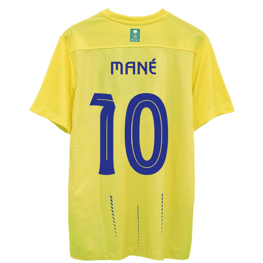 Kandiny Férfi Sadio Mané #10 Sárga Hazai Jersey 2023/24 Mez Póló Ing