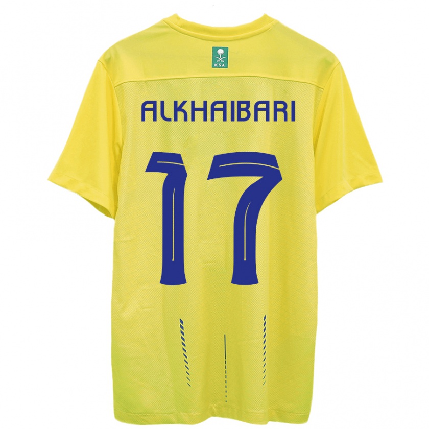 Kandiny Férfi Abdullah Al-Khaibari #17 Sárga Hazai Jersey 2023/24 Mez Póló Ing