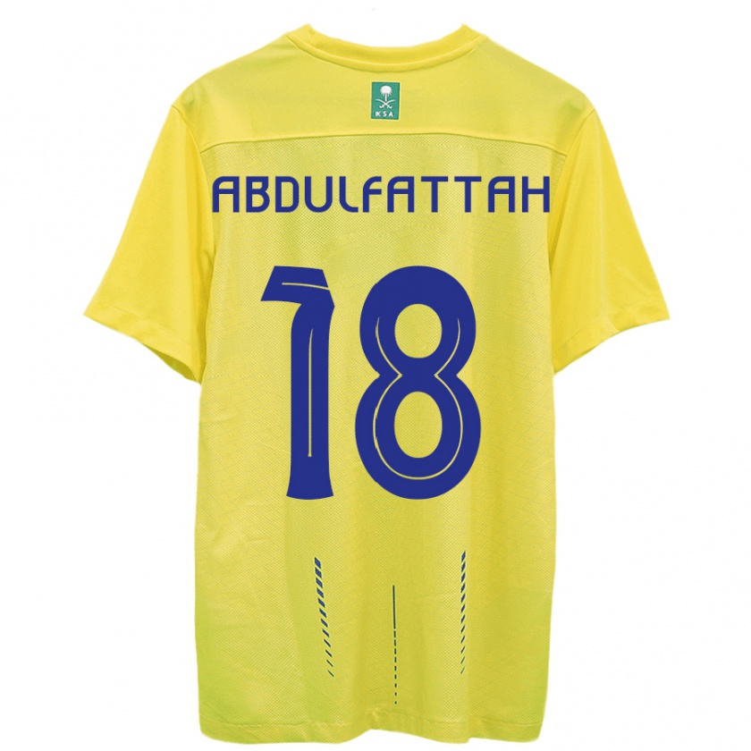 Kandiny Férfi Abdulfattah Adam #18 Sárga Hazai Jersey 2023/24 Mez Póló Ing