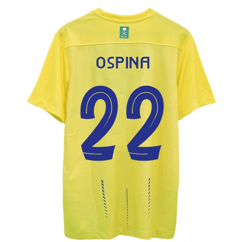 Kandiny Férfi David Ospina #22 Sárga Hazai Jersey 2023/24 Mez Póló Ing