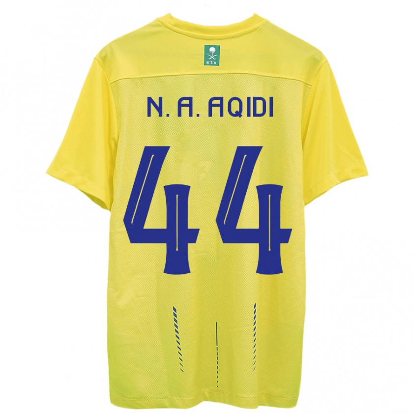 Kandiny Férfi Nawaf Al-Aqidi #44 Sárga Hazai Jersey 2023/24 Mez Póló Ing