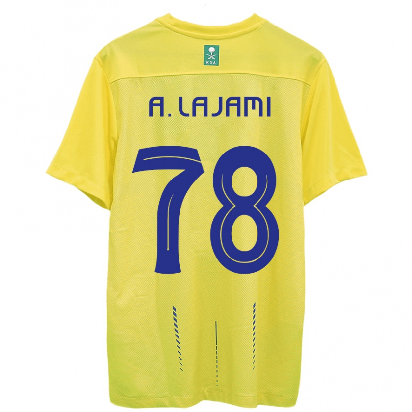 Kandiny Férfi Ali Lajami #78 Sárga Hazai Jersey 2023/24 Mez Póló Ing